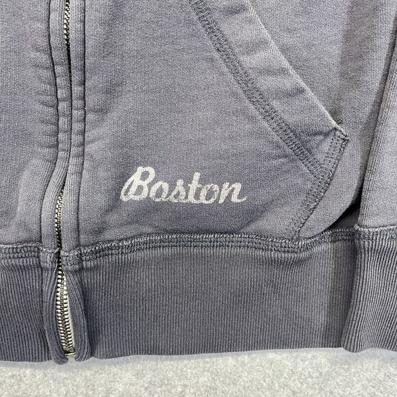 47 Brand Banner MLB Boston Red Sox Zip Up Hoodie Women’s Medium Blue Distressed - Picture 3 of 11